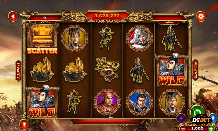 Giao diện game Tam Quốc Tranh Hùng KUBET sắc nét, bắt mắt