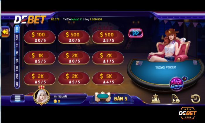 Khám phá game bài hấp dẫn Poker Texas KUBET